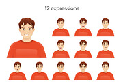 Young teenage man set, a Person Illustration by Volha Hlinskaya (Thumbnail 3 of 5)