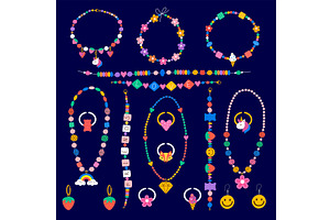 Kids Jewelry. Plastic Beads