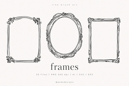 Frames Drawings, a Decorative Illustration by PeDe Designs