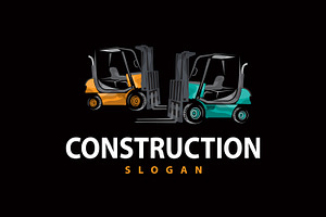 Forklift logo heavy vehicle vector, a Branding & Logo Template by Maylianaw28