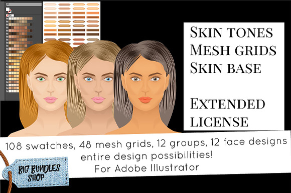Skin tones - Adobe illustrator preview 6