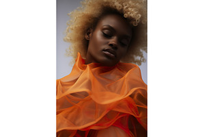Elegant Black Woman with Curly Hair, a Beauty & Fashion Photo by Lermont51