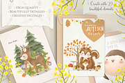 Woodland Animals Clip Art Collection, an Animal Illustration by Jen Digital Art (Thumbnail 6 of 6)