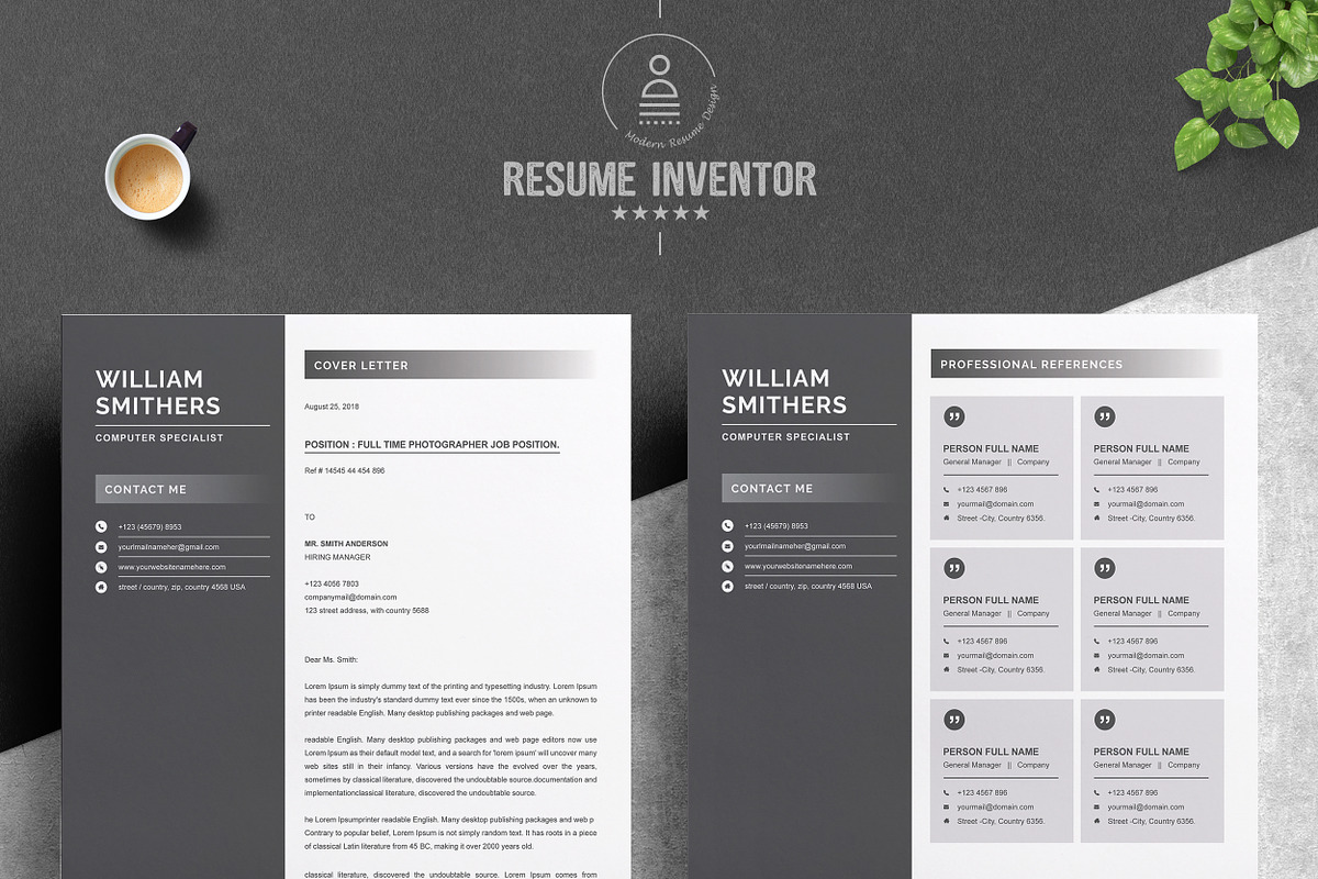 Resume Template, a Resume Template by ResumeInventor (Photo 3 of 6)