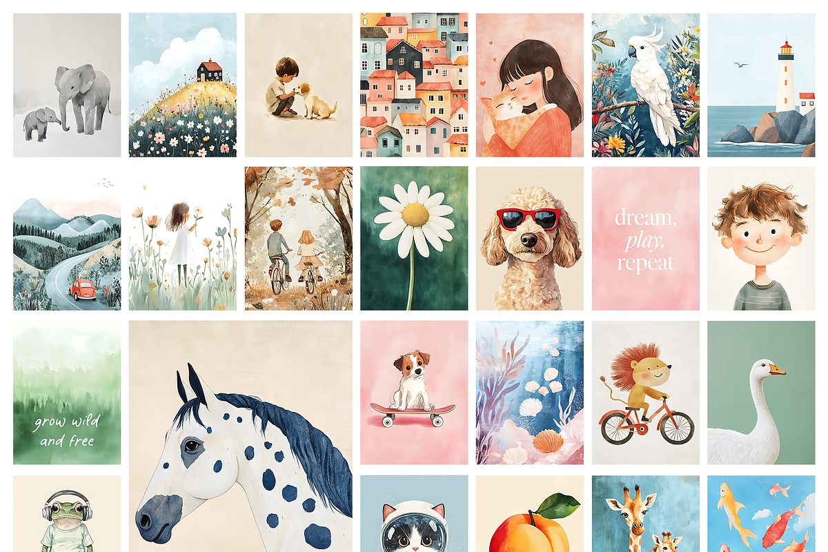 50 Nursery Prints, an Object Graphic by MaNechaeva (Photo 3 of 9)