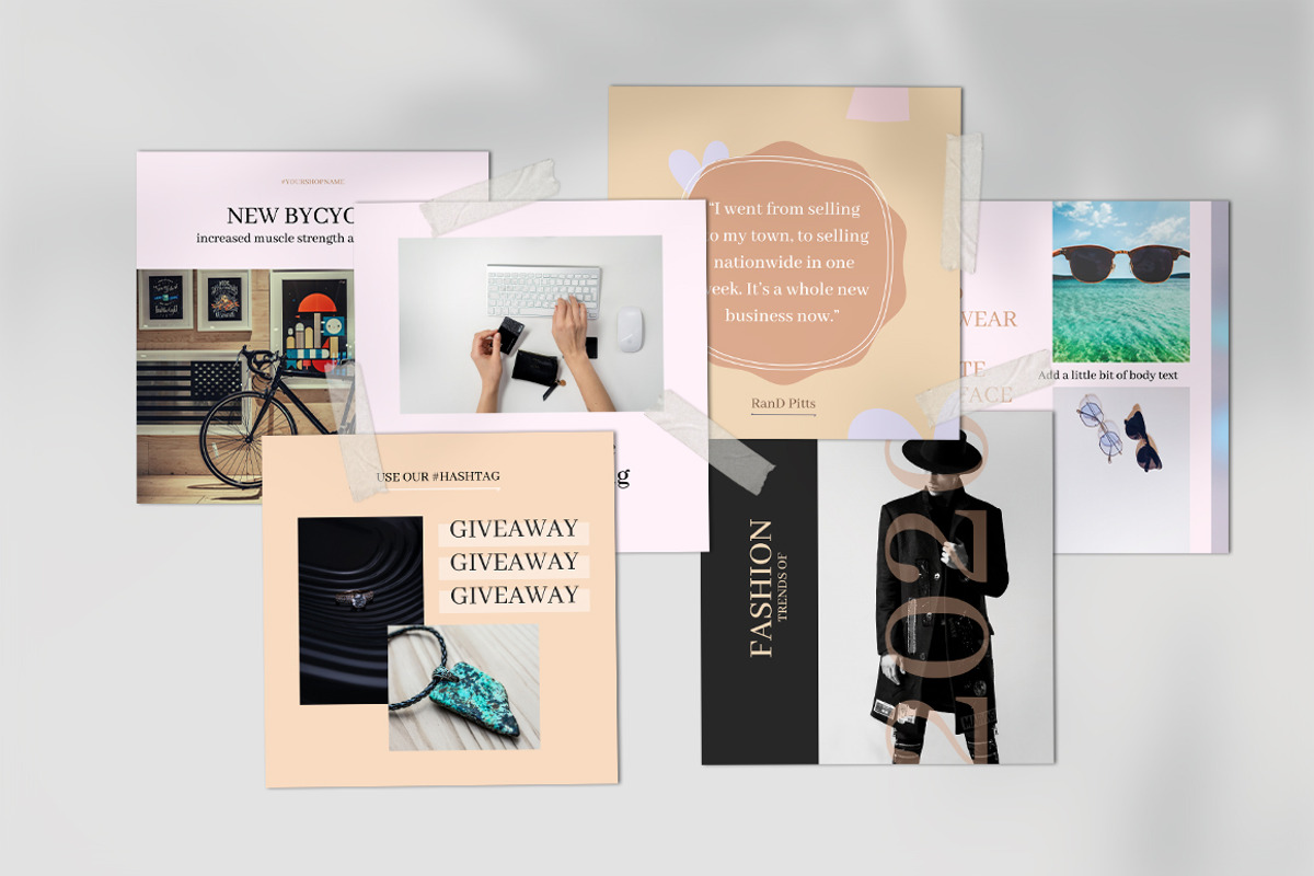 Online Shop Template PS CANVA, a Social Media Template by goodesign (Photo 6 of 9)