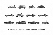 Handmade Vehicle Pack, an Illustration by Woodcrest Design Co. (Thumbnail 2 of 2)