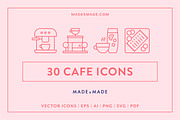 Cafe Line Icons, an Outline Icon by Made by Made (Thumbnail 1 of 7)