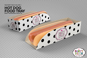 Hot Dog Tray Packaging Mockup