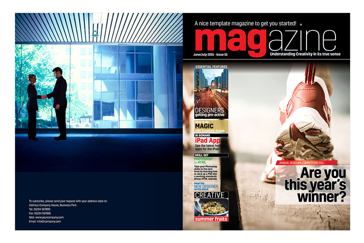 Magazine Template InDesign 01, a Magazine Template by Love Graphic Design (Photo 9 of 28)