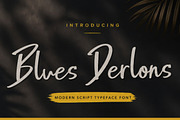 Blues Derlons a Modern Script font, a Script Font by Bayuktx (Thumbnail 1 of 8)