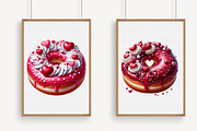 Valentine Donut Clipart, an Illustration by Libby Wishes (Thumbnail 5 of 7)
