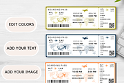 Editable Boarding Pass Template, a Card Template by YasdeyDesigns (Thumbnail 8 of 9)