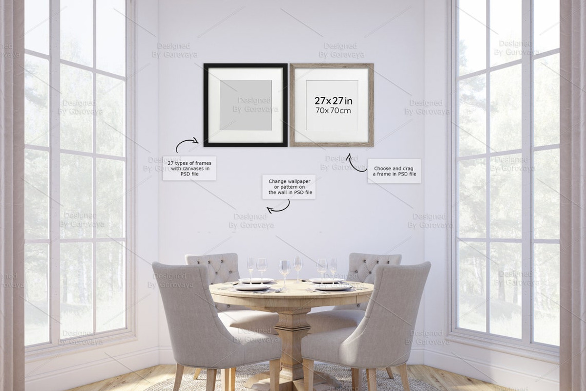 Interior Mockup, Dining Room, a Household Mockup by Designed By Gorovaya (Photo 3 of 8)