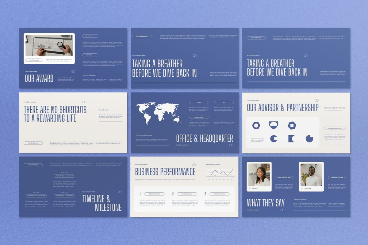 Company Profile Google Slide, a Presentation Template by graphicook (Photo 3 of 4)
