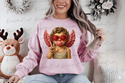 Crochet Valentine Cupid Blowing png, an Illustration by OK Design (Thumbnail 4 of 4)