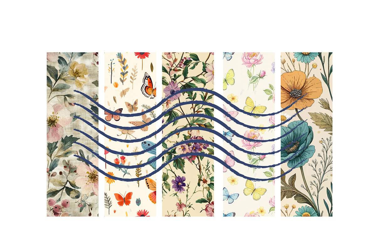 Butterflies Wildflowers Pen Wraps, a Pattern Graphic by SmallTownDigital (Photo 2 of 3)