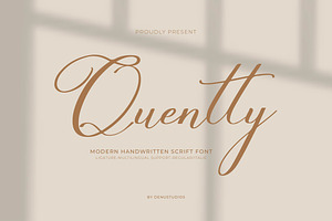 Quentty Script, a Script Font by gracetype_studio