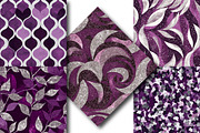Plum and Silver Glitter Pattern, an Illustration by DreamPrint404 (Thumbnail 3 of 5)