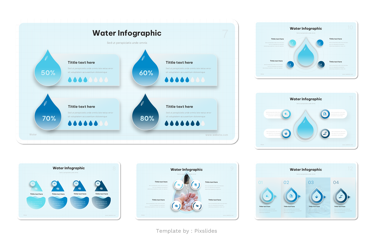 Water Infographic Presentation, a Presentation Template by Pixslides (Photo 3 of 4)