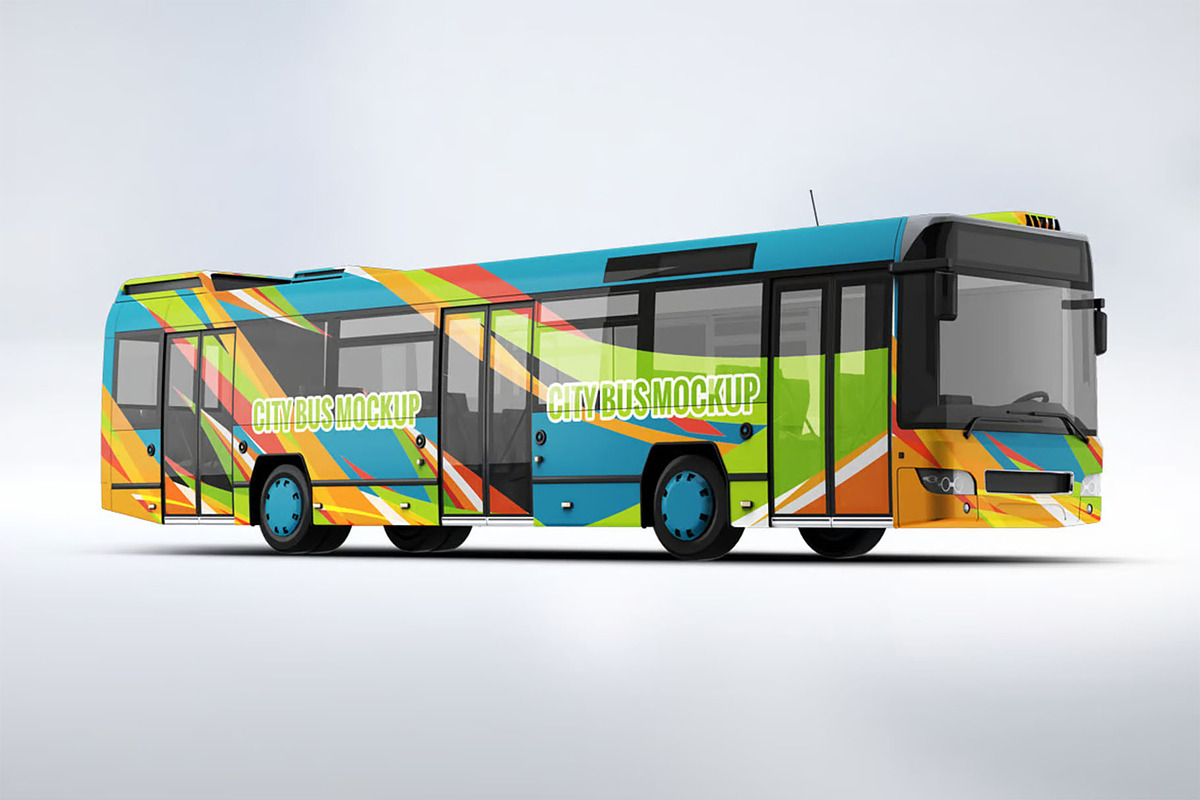City Bus Mock-Up, a Product Mockup by DesignRushMarket (Photo 3 of 6)