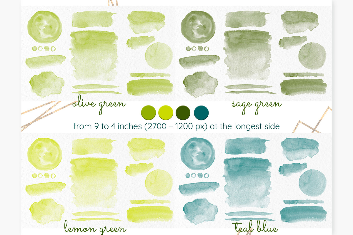 Watercolor stains set, a Texture Graphic by SweetRenieDesigns (Photo 2 of 3)