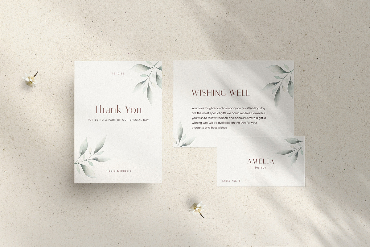 Foliage Wedding Invitation Suite, an Invitation Template by Agape Design (Photo 5 of 6)