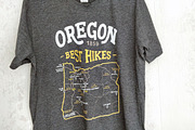Oregon National Parks Map Tee Print, an Object Graphic by Paul Lesser (Thumbnail 4 of 5)