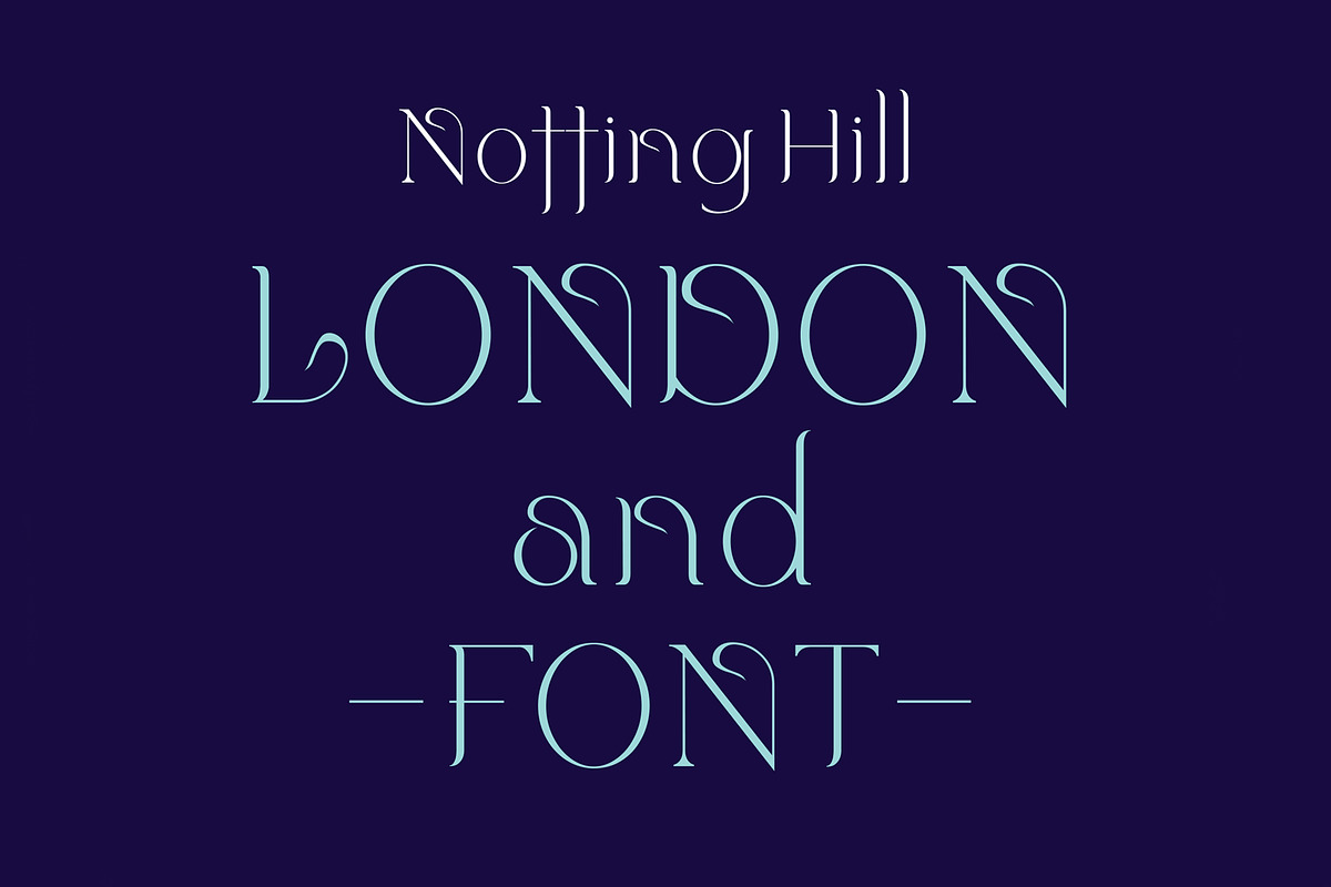 Notting Hill. Stylish new serif font, a Serif Font by LostandFoundry (Photo 3 of 6)