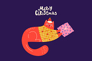 Merry Christmas, a Seasonal Illustration by MoleskoStudio (Thumbnail 2 of 28)