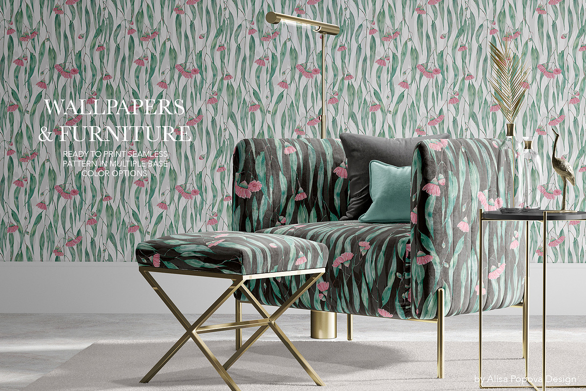 Australian Bloom Seamless Patterns, a Pattern Graphic by Alisa Fimen Design (Photo 2 of 8)