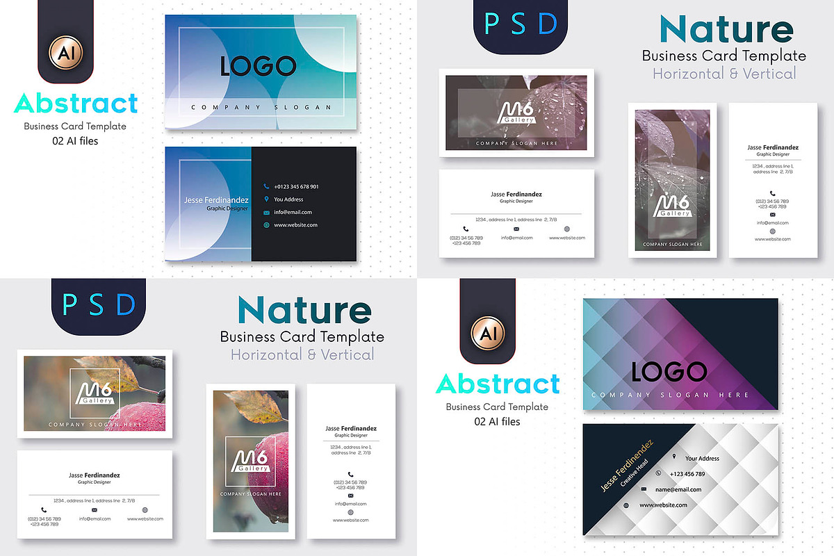 125 Business Card MEGA Bundle, a Business Card Template by M6 Gallery (Photo 21 of 33)