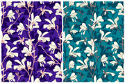 Magnolia flowers blooming set, a Pattern Graphic by Krolja (Thumbnail 3 of 9)