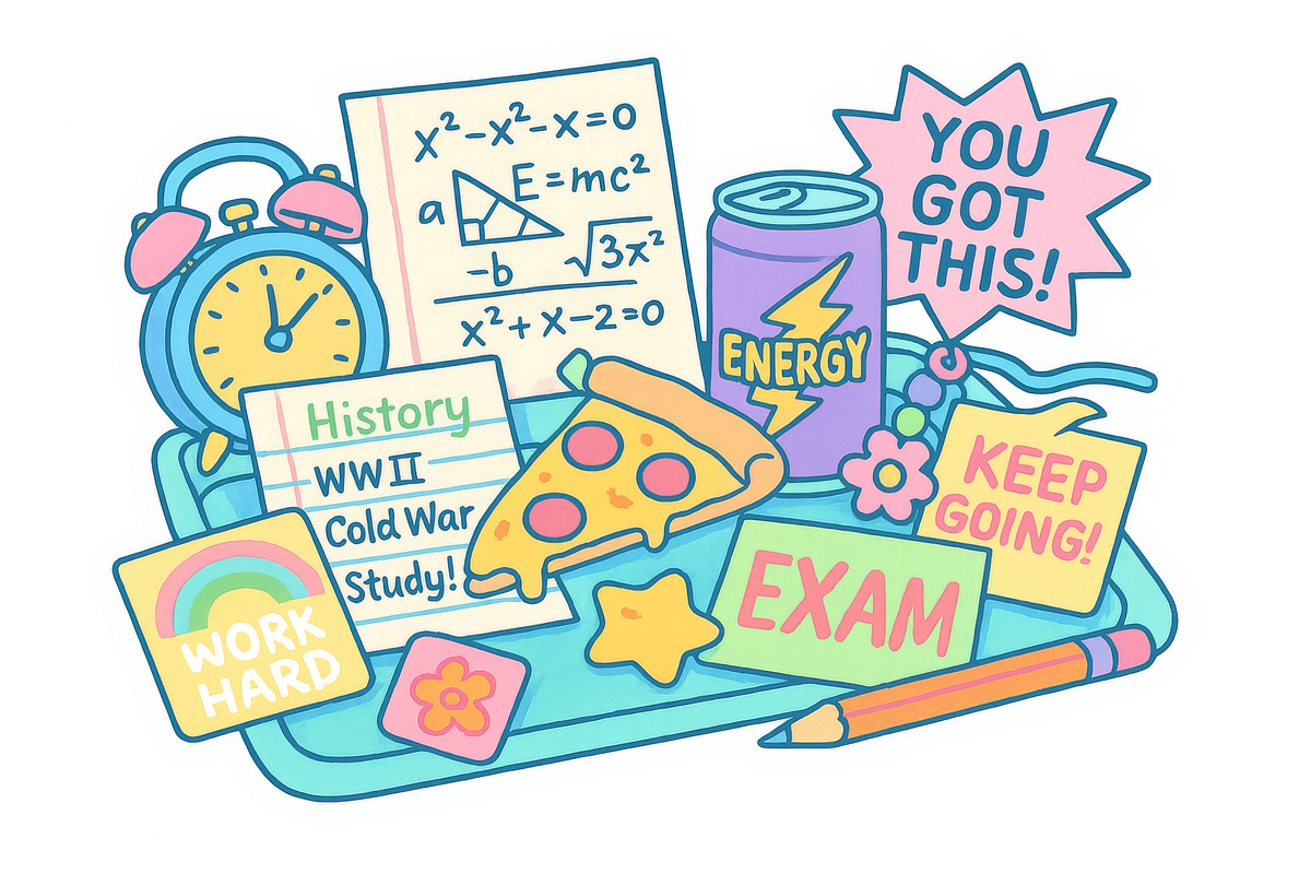Back to school essentials including, an Illustration by Dvoevnore photos