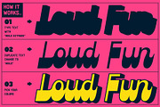 Heilo - Playful Vintage Extrude, a Sans Serif Font by Fateh.Lab (Thumbnail 4 of 17)