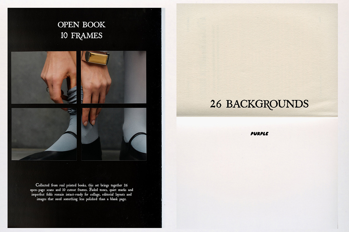 Open Book Paper Scans & Frames, a Texture Graphic by Purple (Photo 9 of 11)