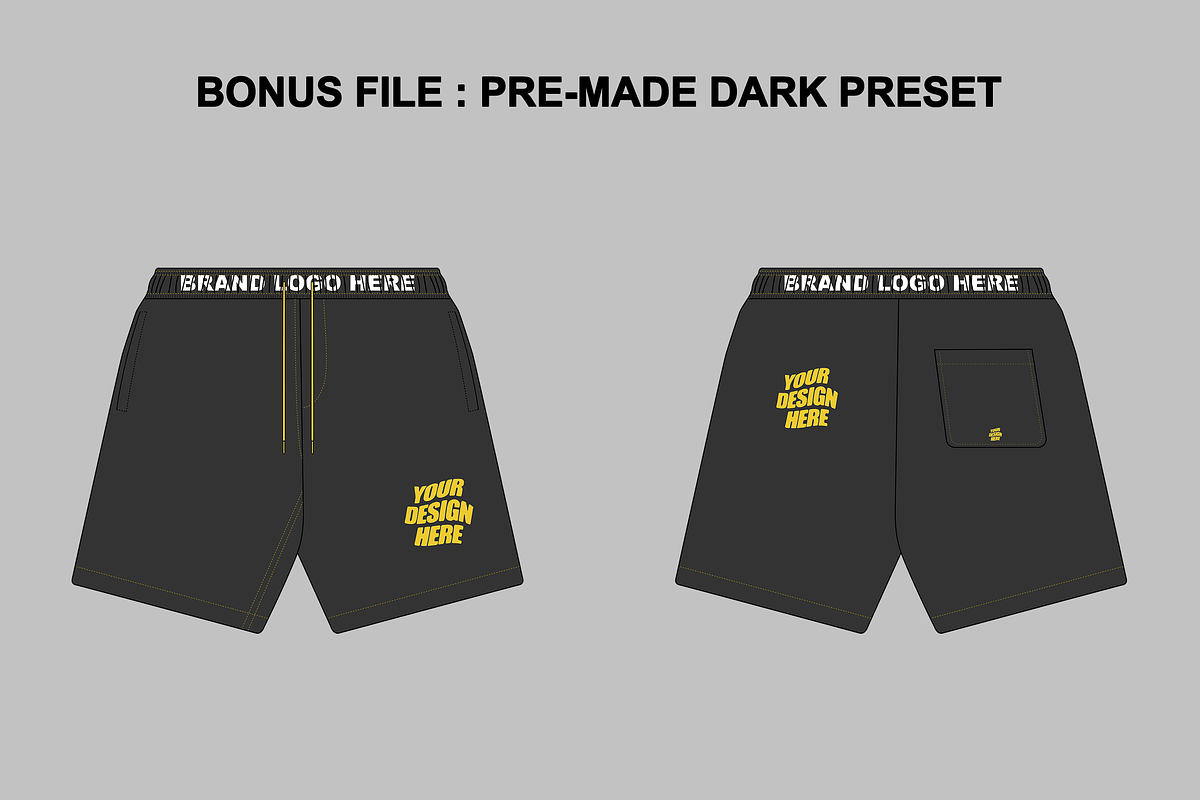 Basic Shorts Vector Flat Mockup, a Bottom Mockup by Infinity Mockups (Photo 9 of 9)