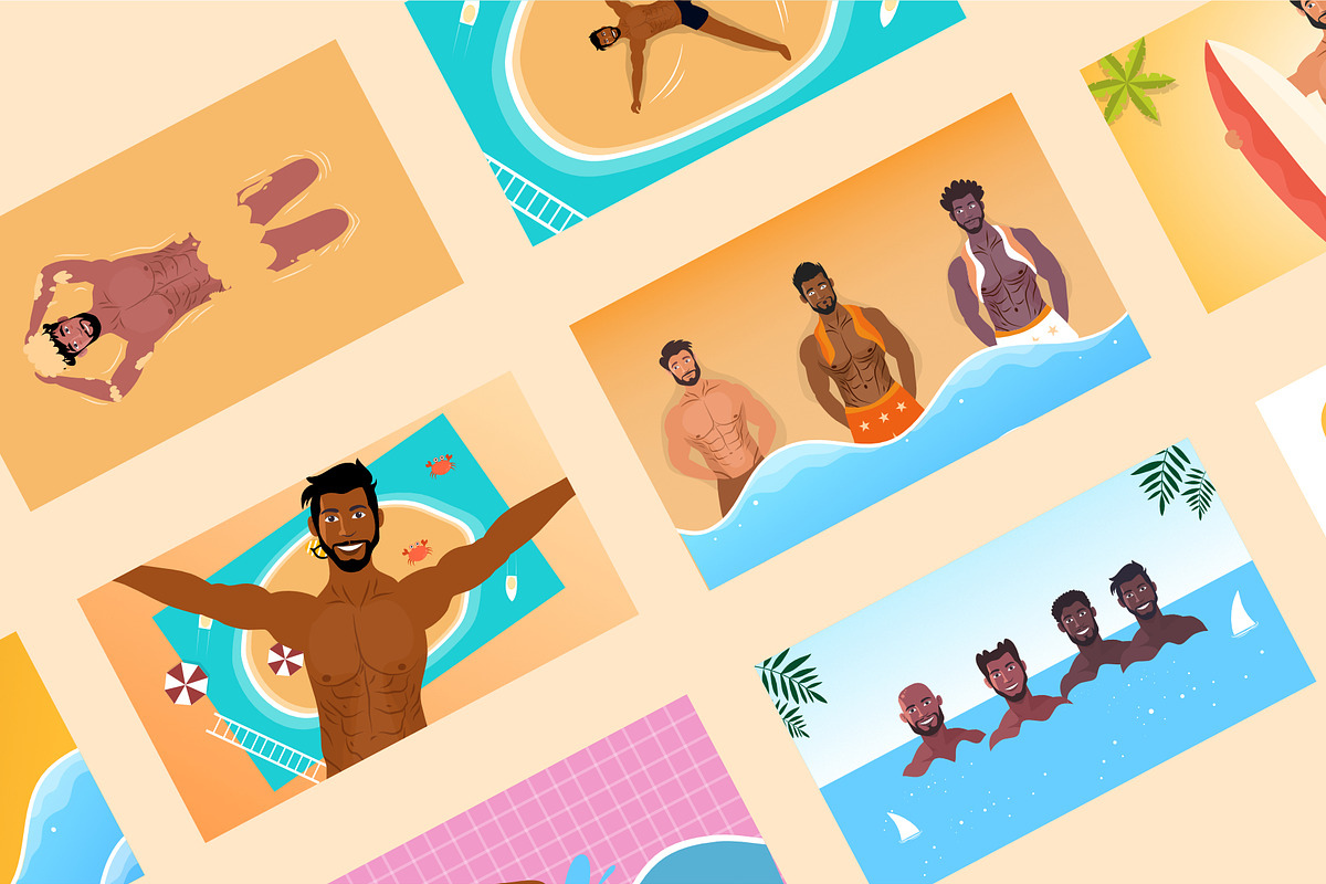 summer vibes background, a Person Illustration by foxndeer (Photo 4 of 4)