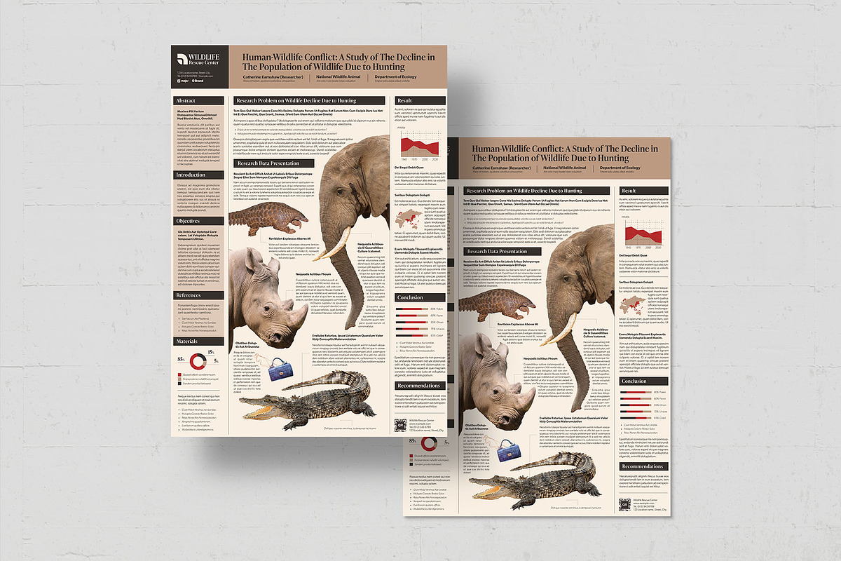 Scientific Case Study Poster Layout, a Poster Template by BrandPacks