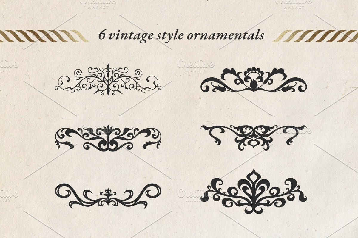 Decorative ornamental elements set, an Object Graphic by Warm Hearted Studio (Photo 3 of 10)
