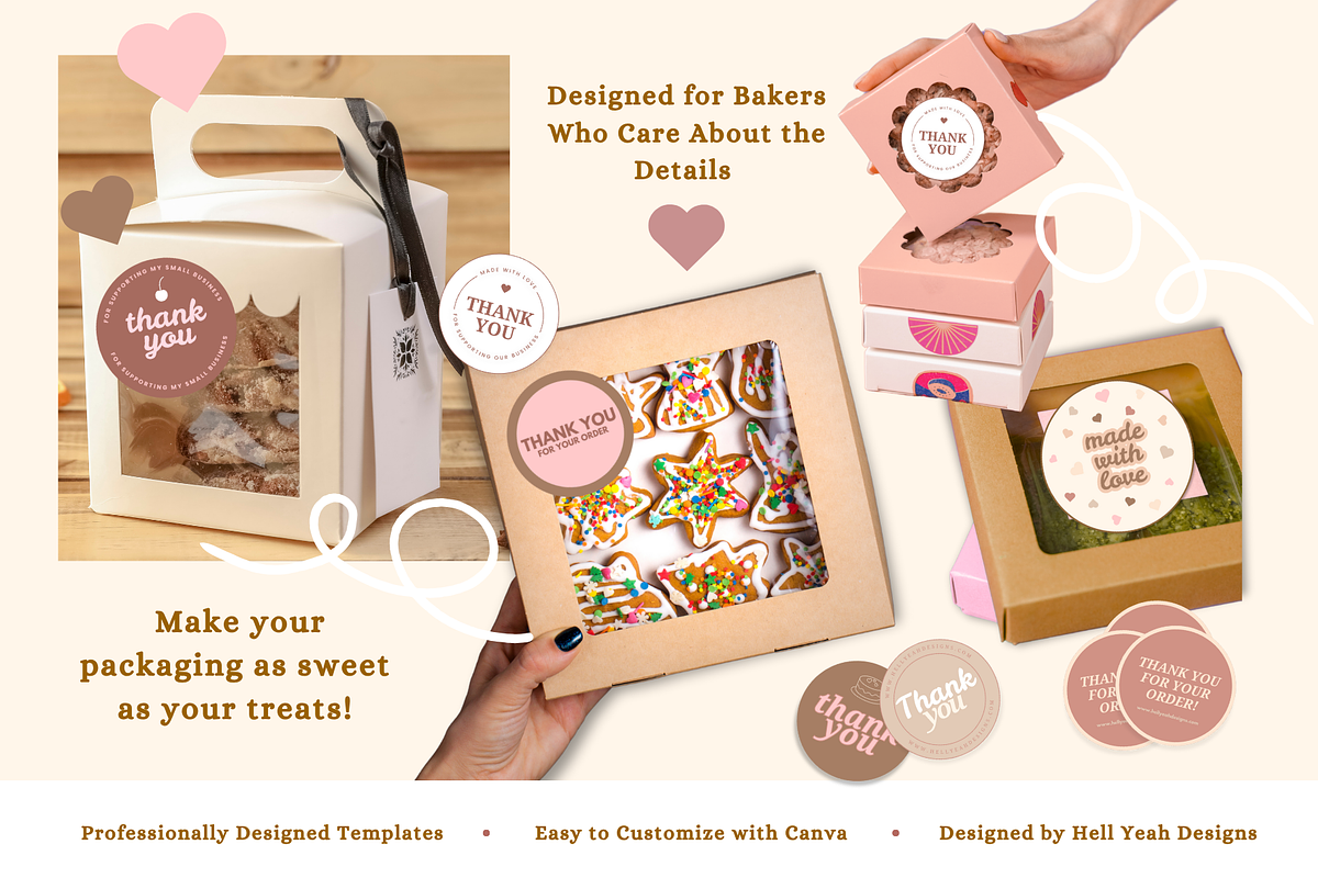 Bakery Round Sticker Templates, a Stationery Template by Hell Yeah Designs (Photo 2 of 7)