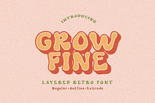 Grow Fine - Layered Retro Fonts