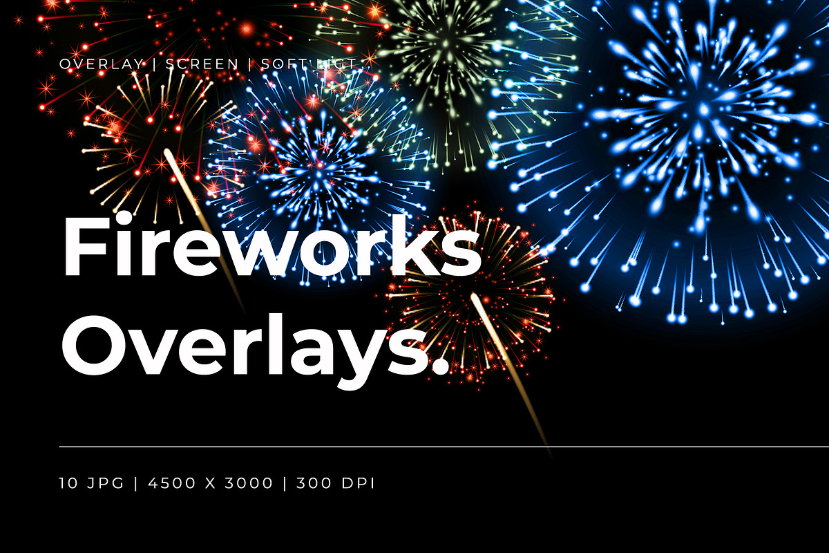 Firework Overlays, a Background Graphic by Pitchlook.Studio