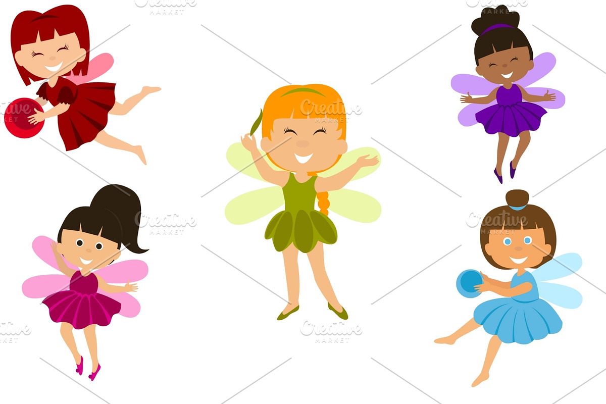Fairy Clipart Set, a Decorative Illustration by Expose_Adam (Photo 3 of 3)
