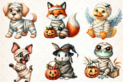 Halloween Mummy Animals Clipart, an Illustration by DreamCafeArt (Thumbnail 2 of 7)