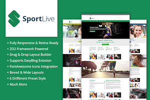 ZT SportLive Responsive Theme