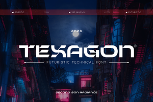 SS Texagon - Scifi Font
