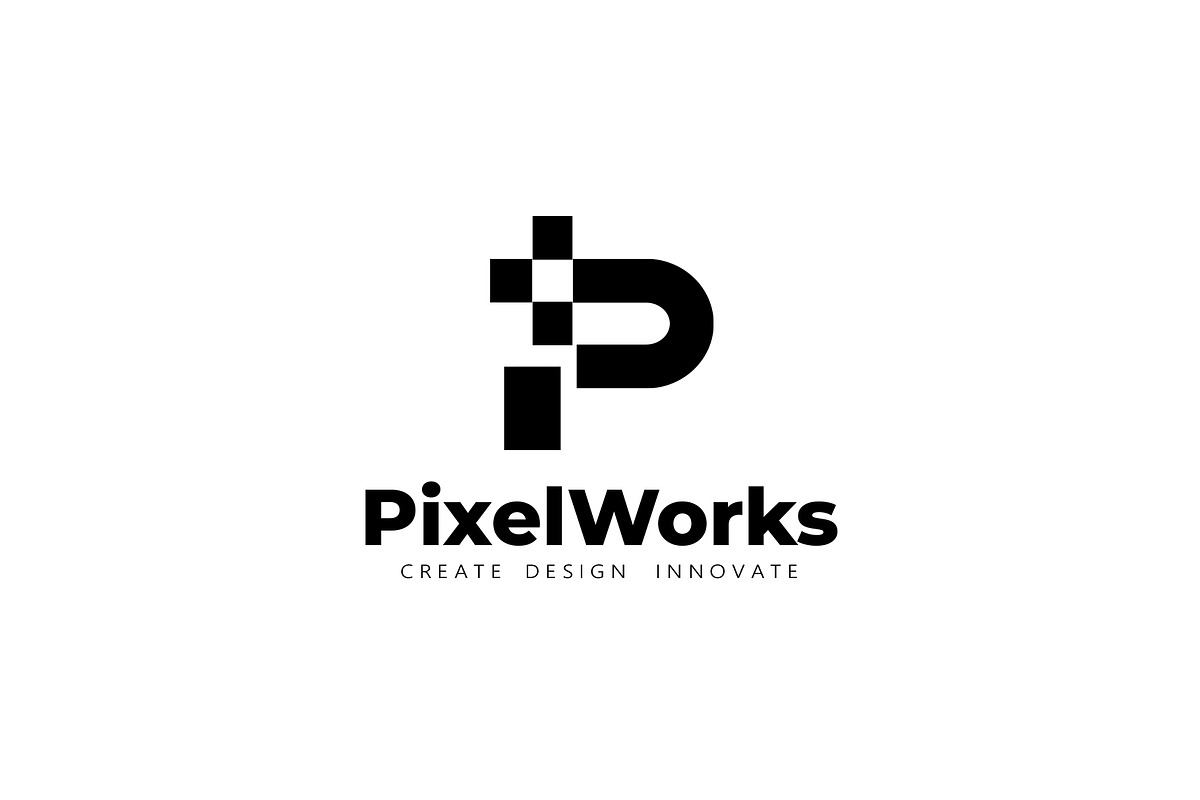 PixelWorks Technology Logo Template, a Branding & Logo Template by SANB (Photo 3 of 3)