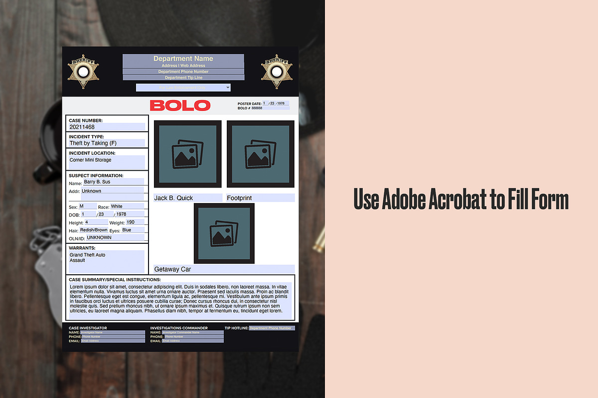Be On Lookout For (BOLO) Flyer, a Flyer Template by IFBdesign (Photo 4 of 8)