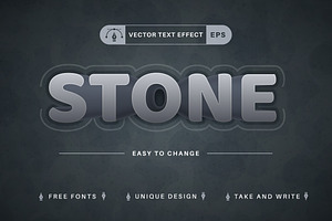 3D Stone - Editable Text Effect